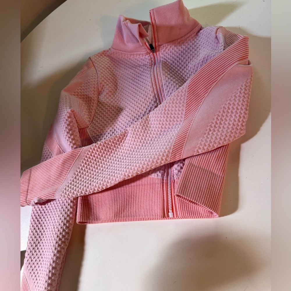 Womens Pink Textured Jacket
